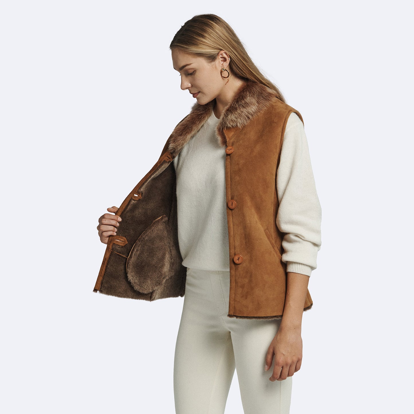 Louisa Shearling Vest