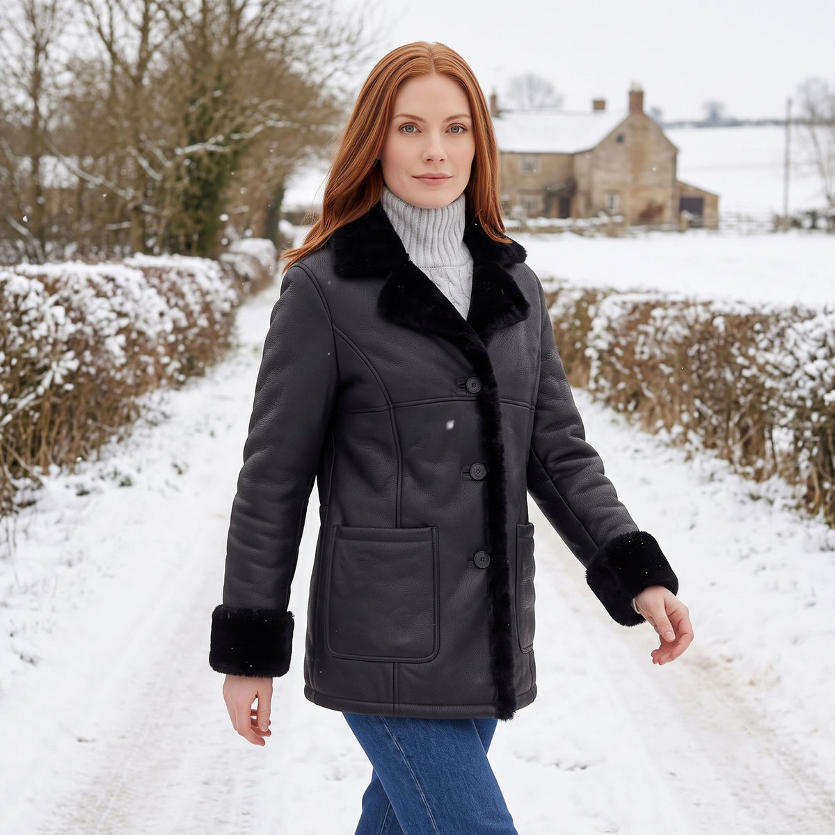 Elena Sheepskin Jacket-4