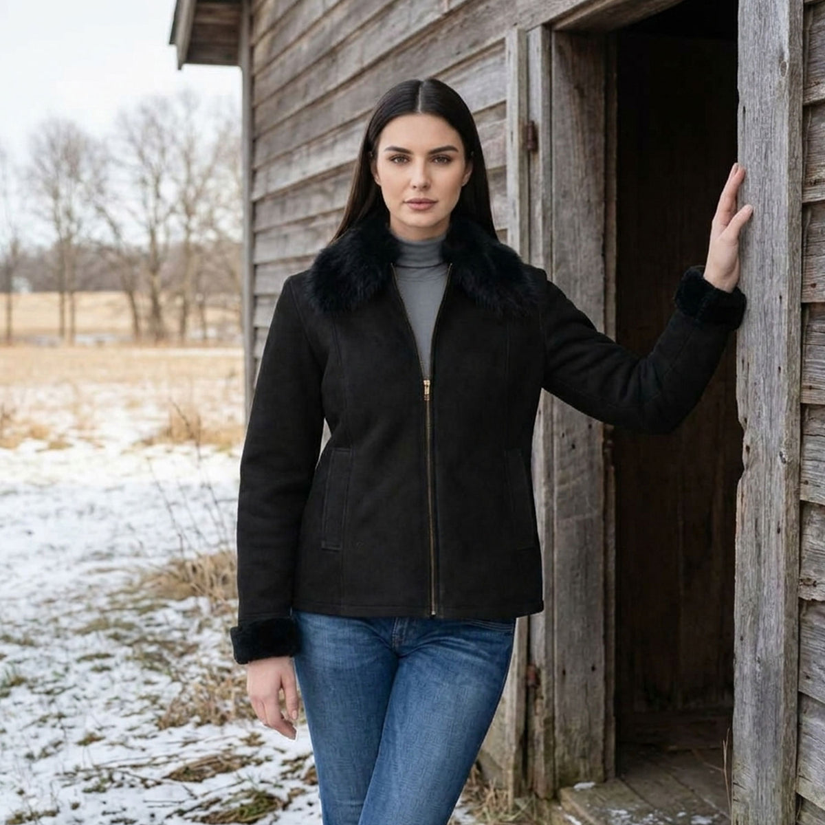 Gina Sheepskin Jacket-5