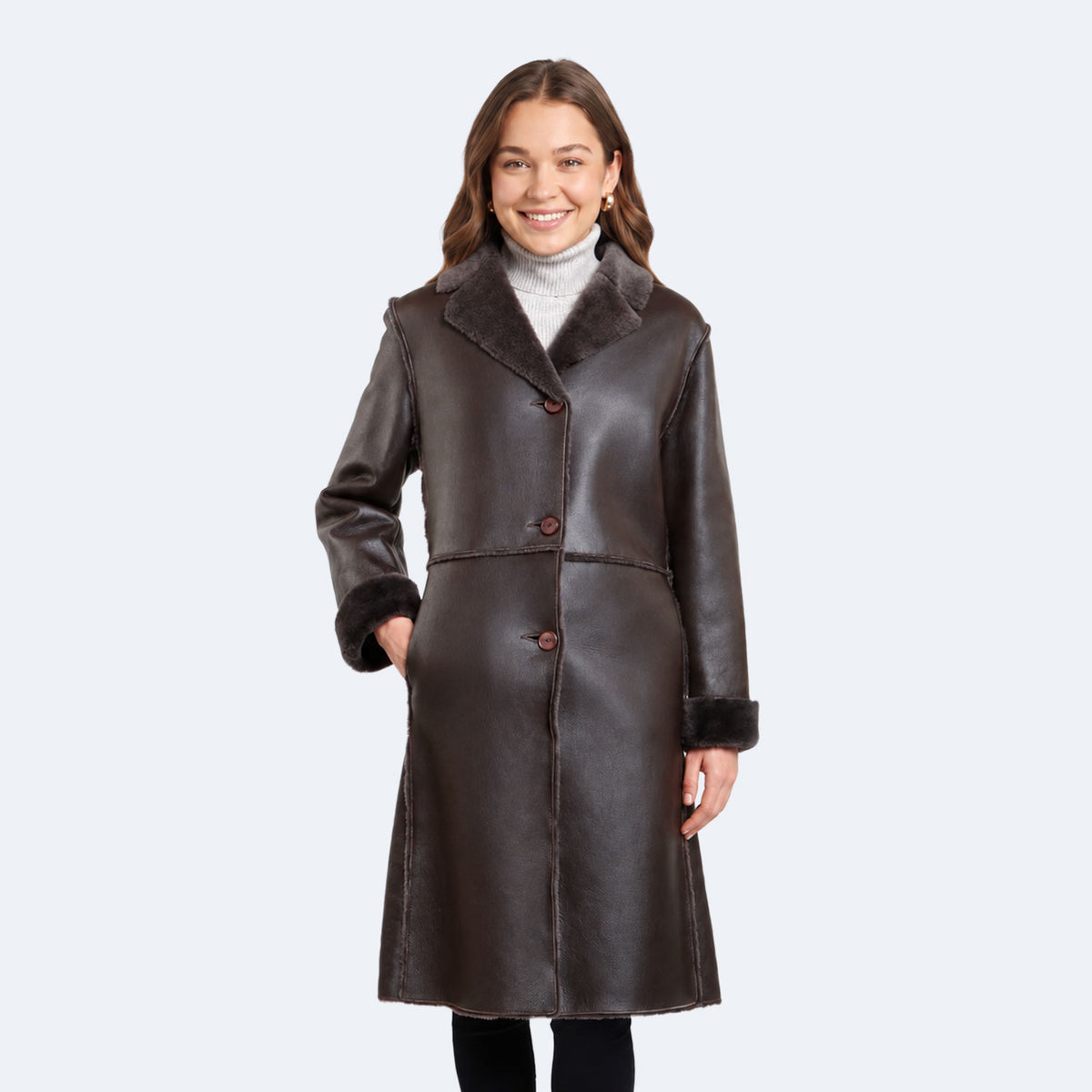 Sophia Sheepskin Coat