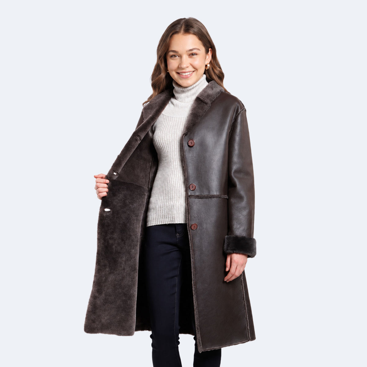 Sophia Sheepskin Coat