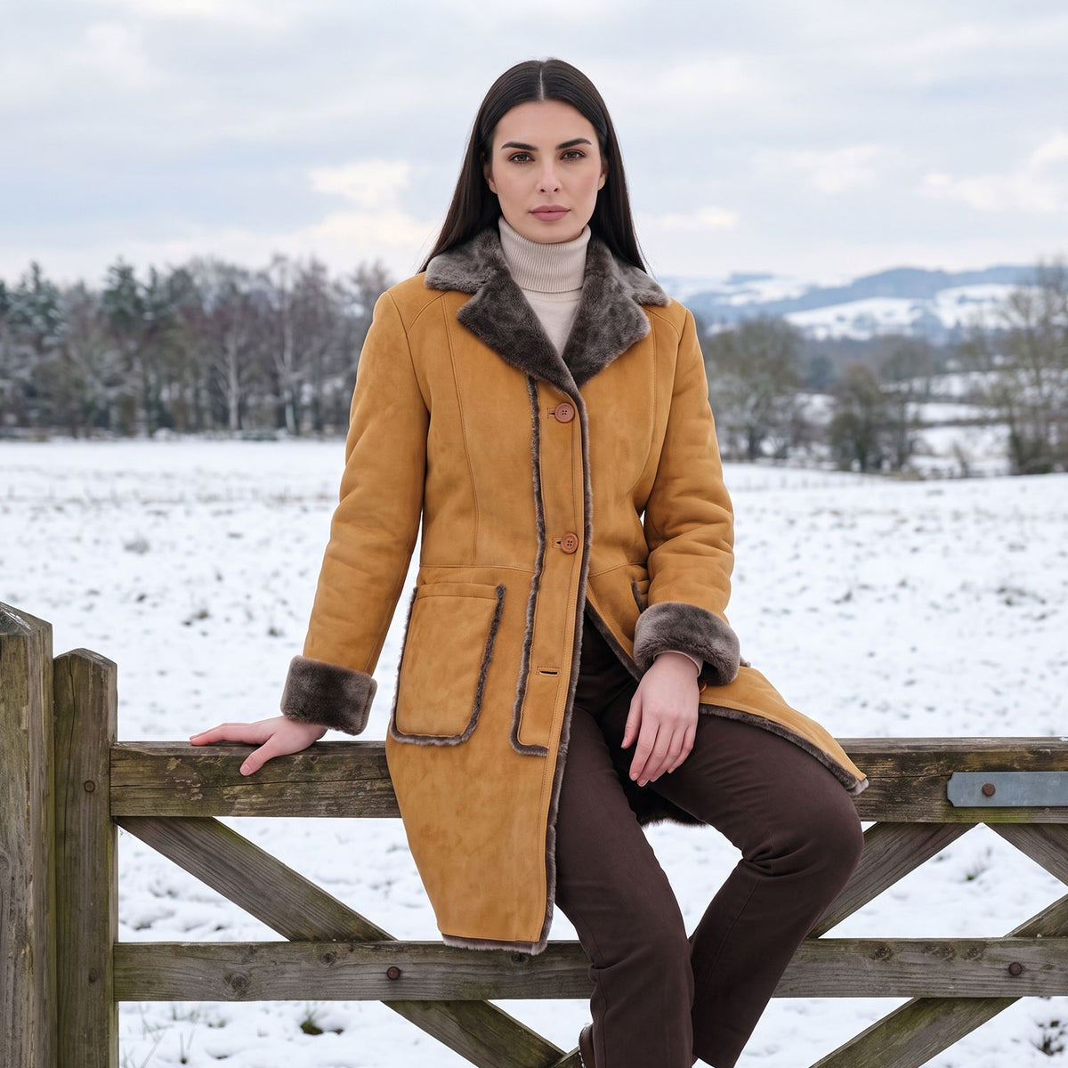 Madeline Sheepskin Coat-5