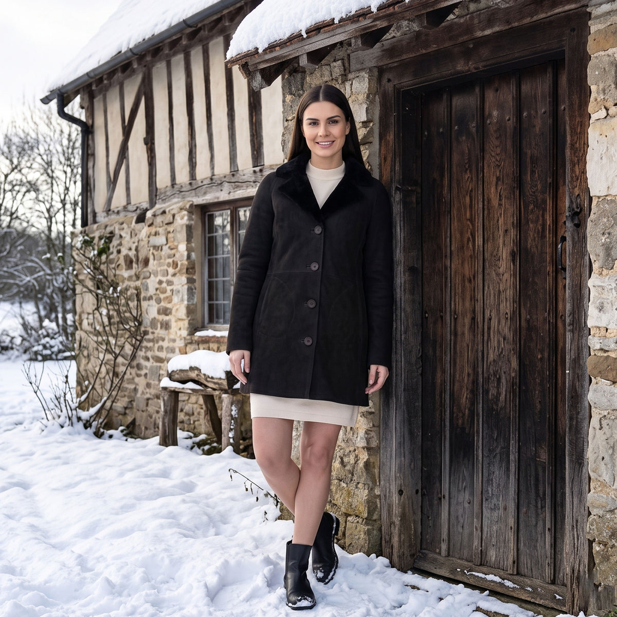 Leslie Sheepskin Coat-4
