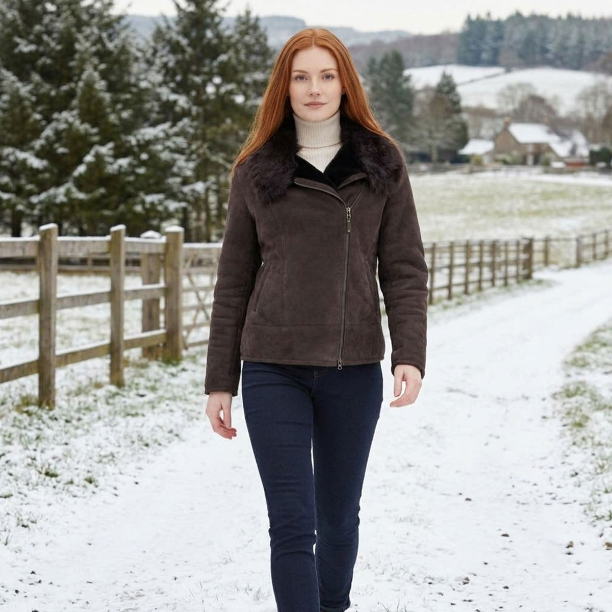 Ginger Sheepskin Jacket-4