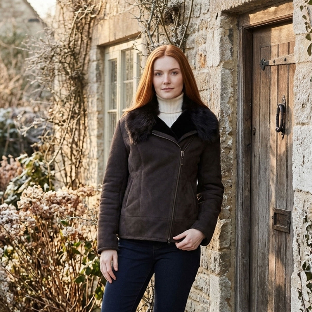 Ginger Sheepskin Jacket-5