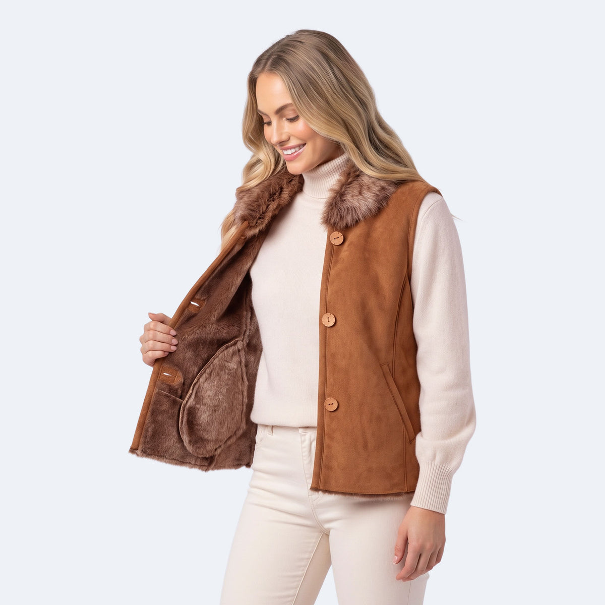 Louisa Shearling Vest