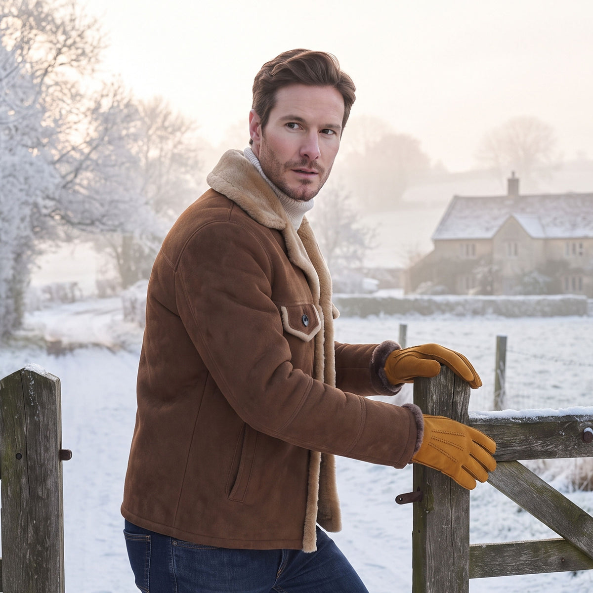 Burlington Shearling Gloves-3