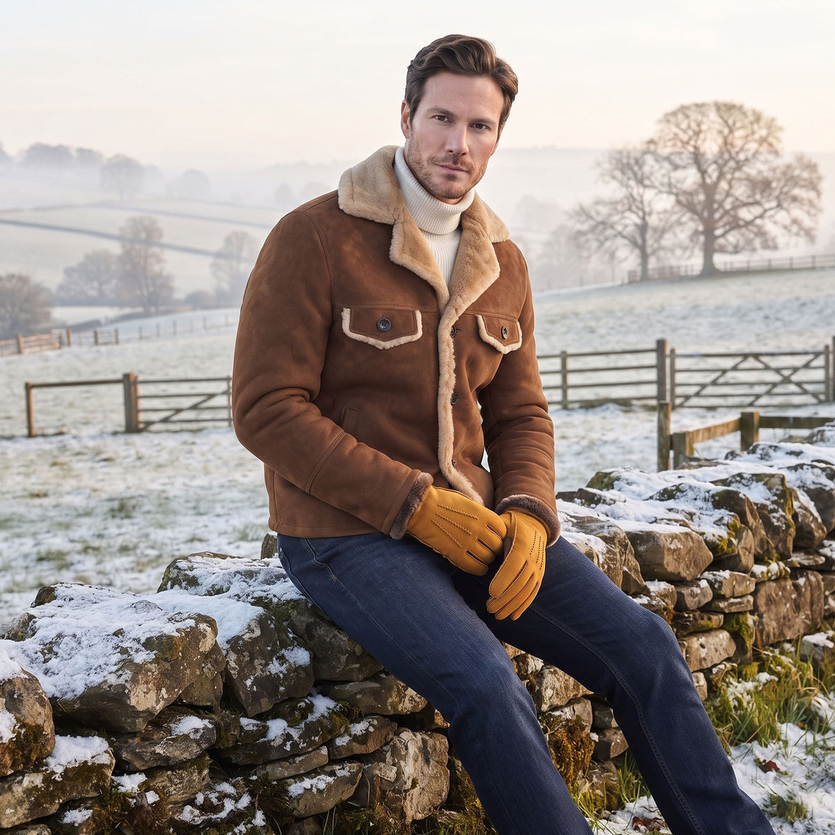Burlington Shearling Gloves-4