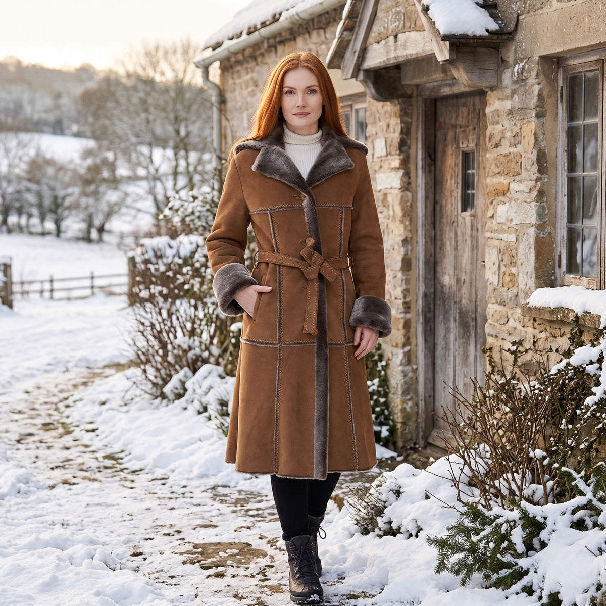 Eliana Sheepskin Coat-4