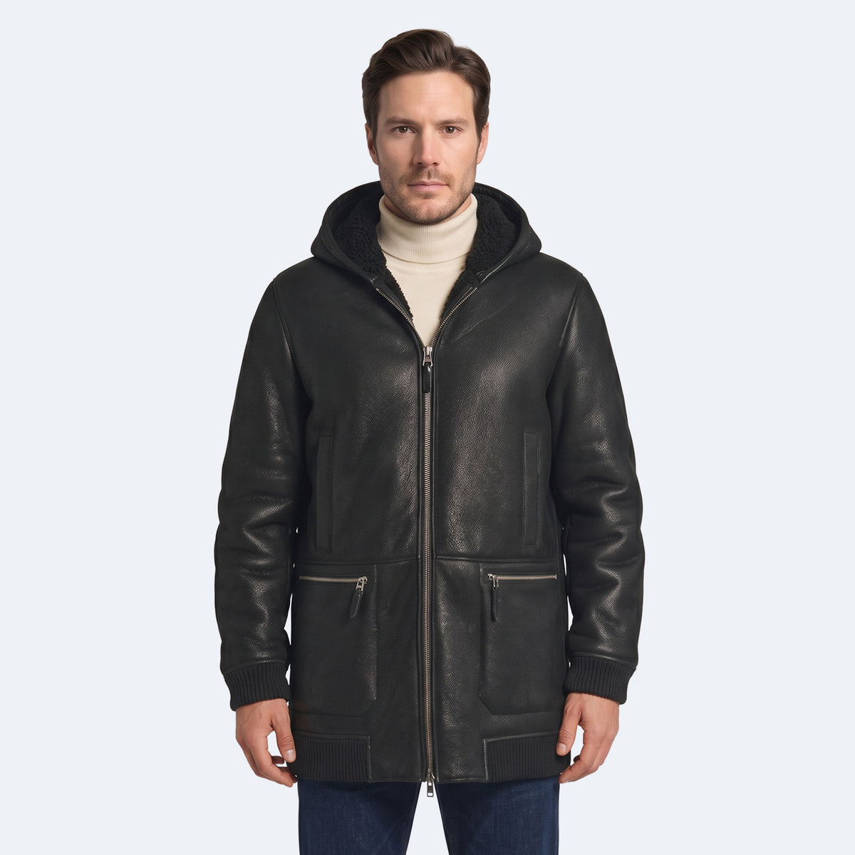 Linden Shearling Hooded Coat-1