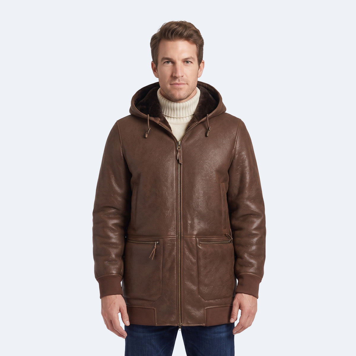 Linden Shearling Hooded Coat-6