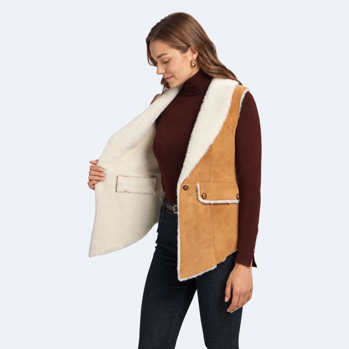 Rachel Shearling Vest