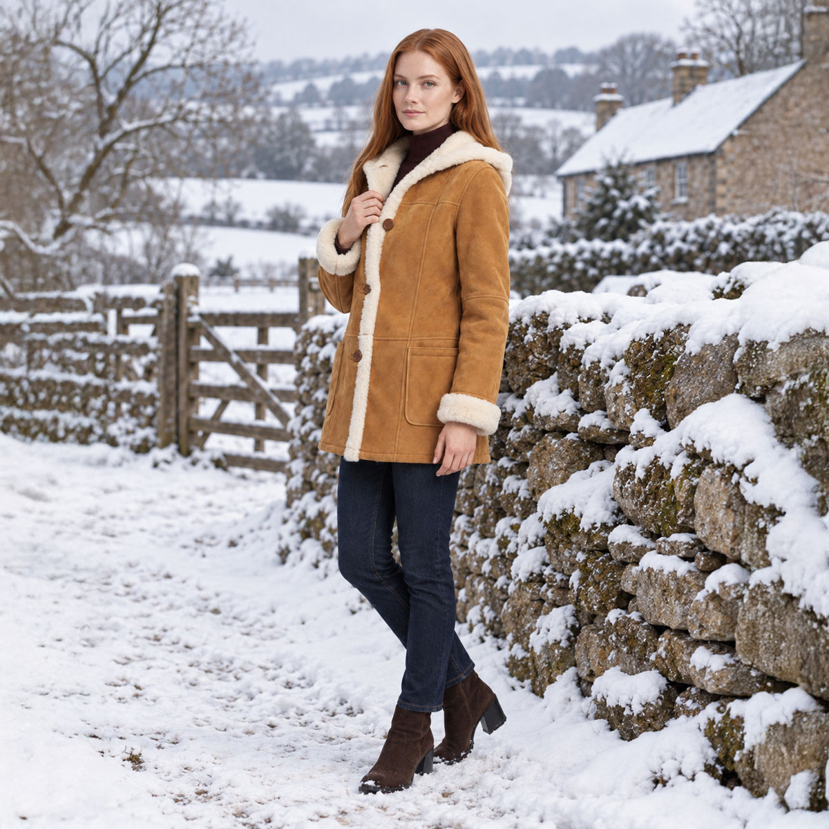 Celeste Shearling Coat-5