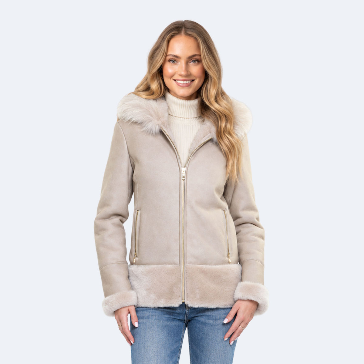 Crystal Shearling Coat-1