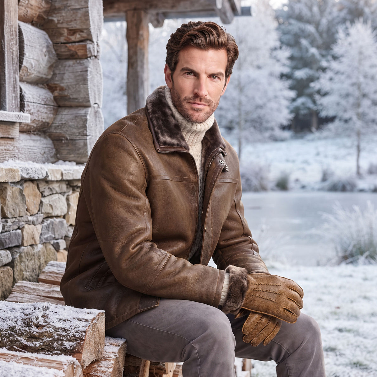 Lawrence Shearling Gloves-3
