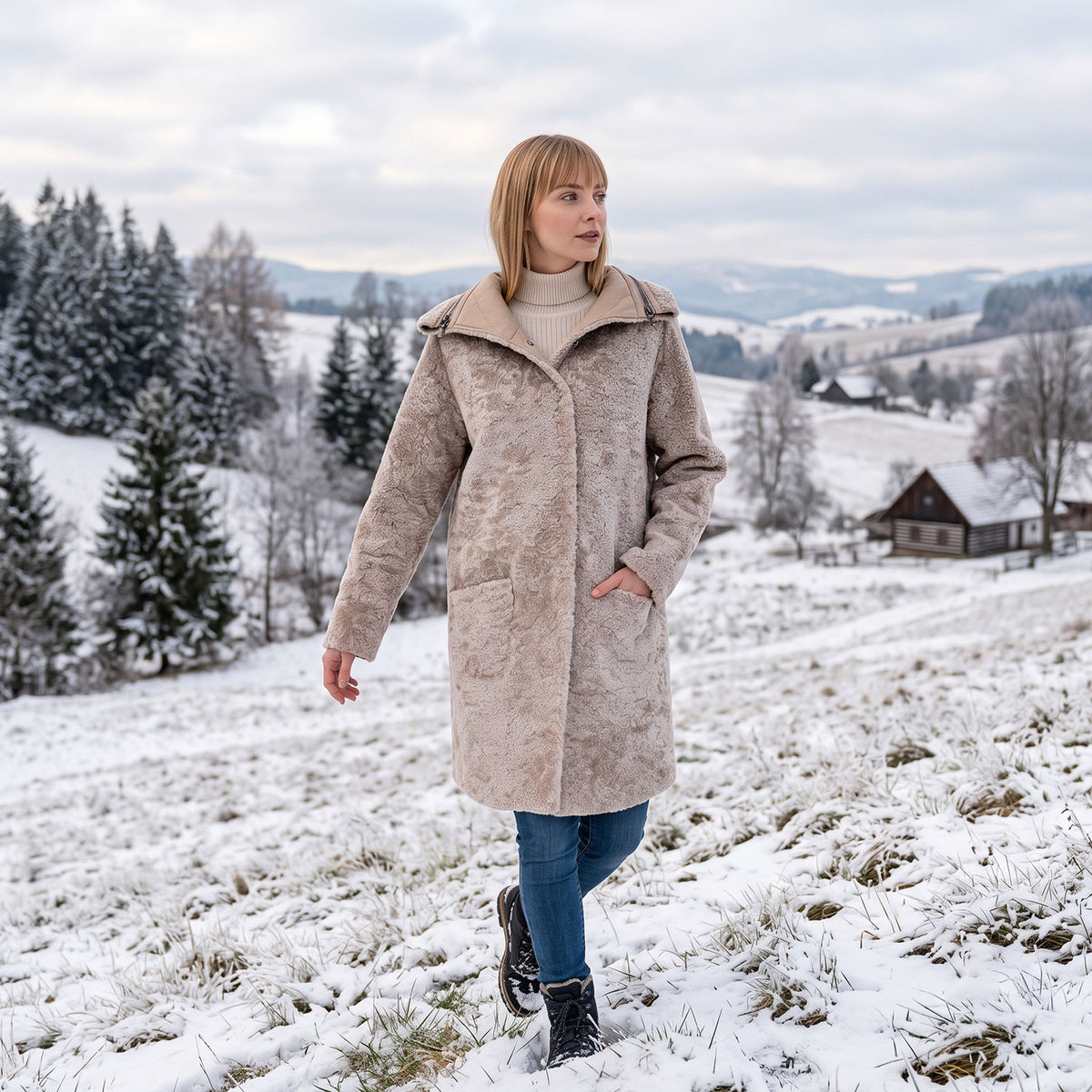 Claudia Shearling Coat-5