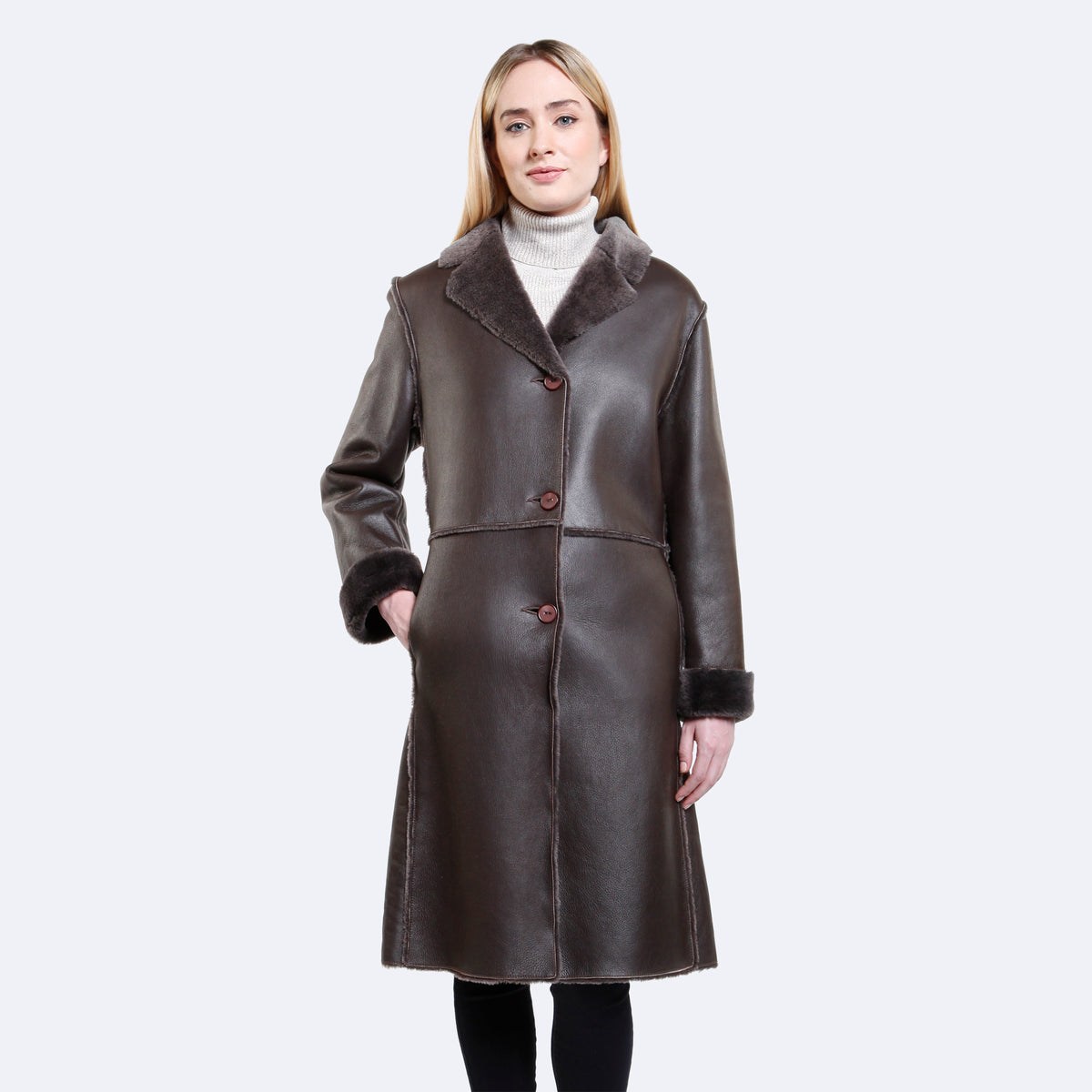 Sophia Sheepskin Coat