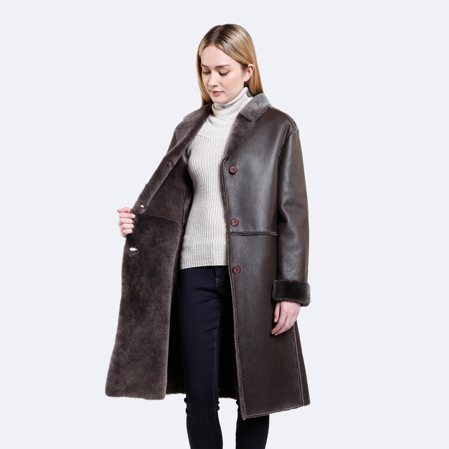 Sophia Sheepskin Coat